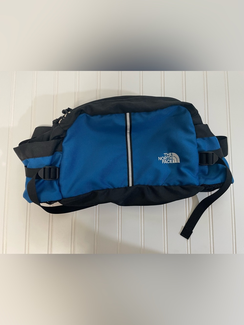 THE NORTH FACE Waist Bag Lumbar Pack Fanny Blue/Black Pockets Hiking Cycling Bag